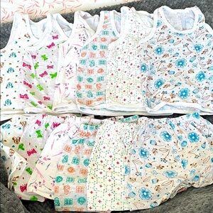 Organic cotton Kids Pajama Set 6-9 months summer sets bundle